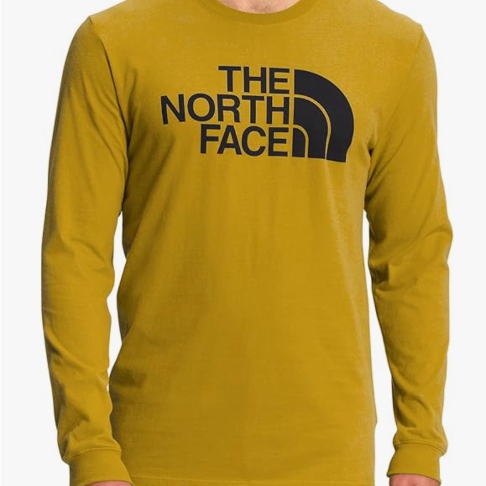 The North Face Men’s Long Sleeve Tea Mineral Gold/ Black NWT bx913